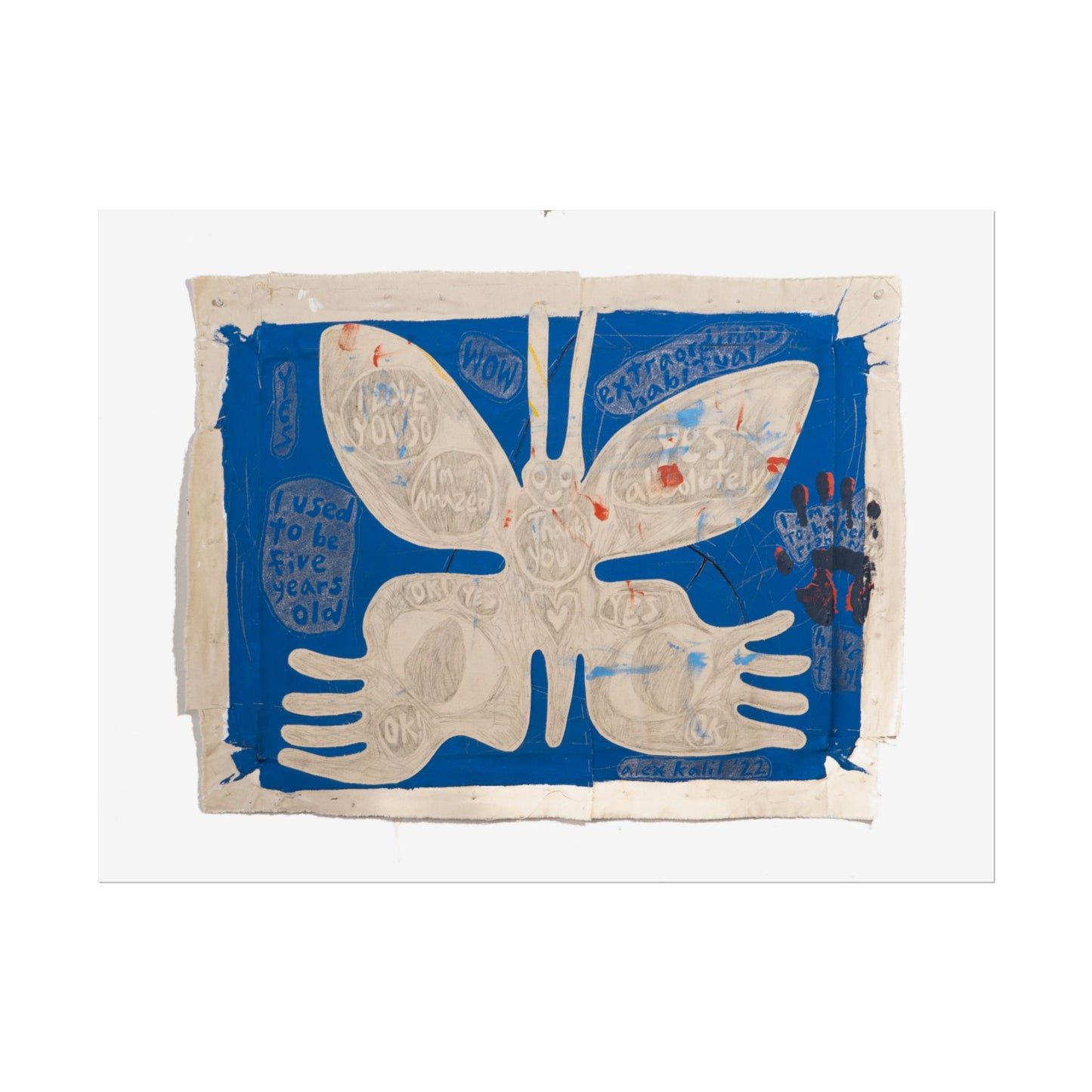 Butterfly Blue Design -Rolled Poster