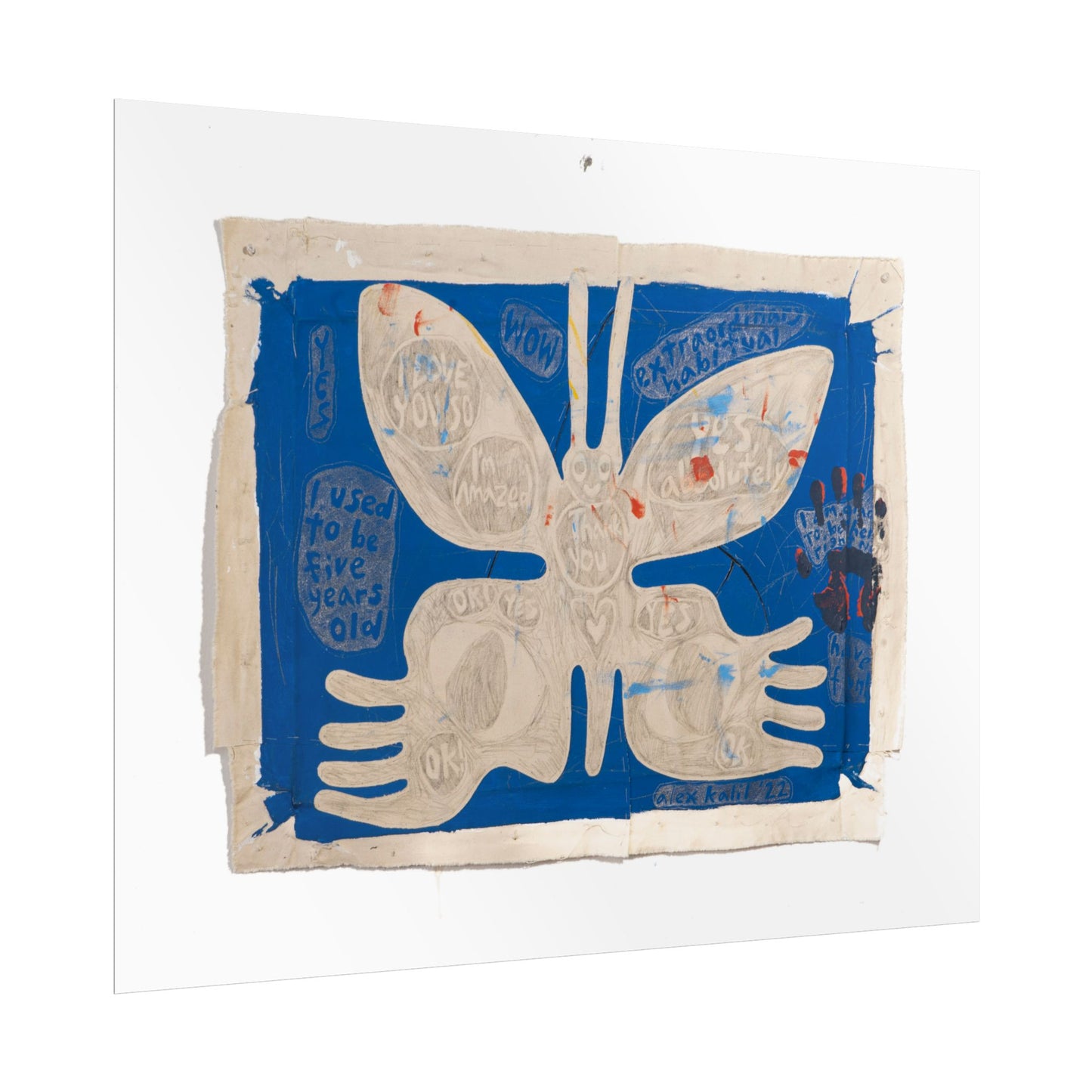 Butterfly Blue Design -Rolled Poster