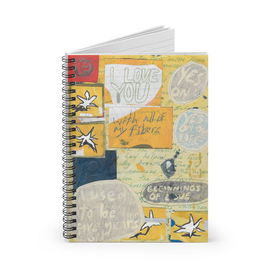 "I LOVE YOU" Collaged Spiral Notebook