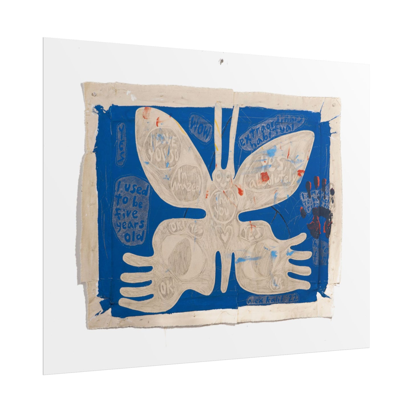 Butterfly Blue Design -Rolled Poster