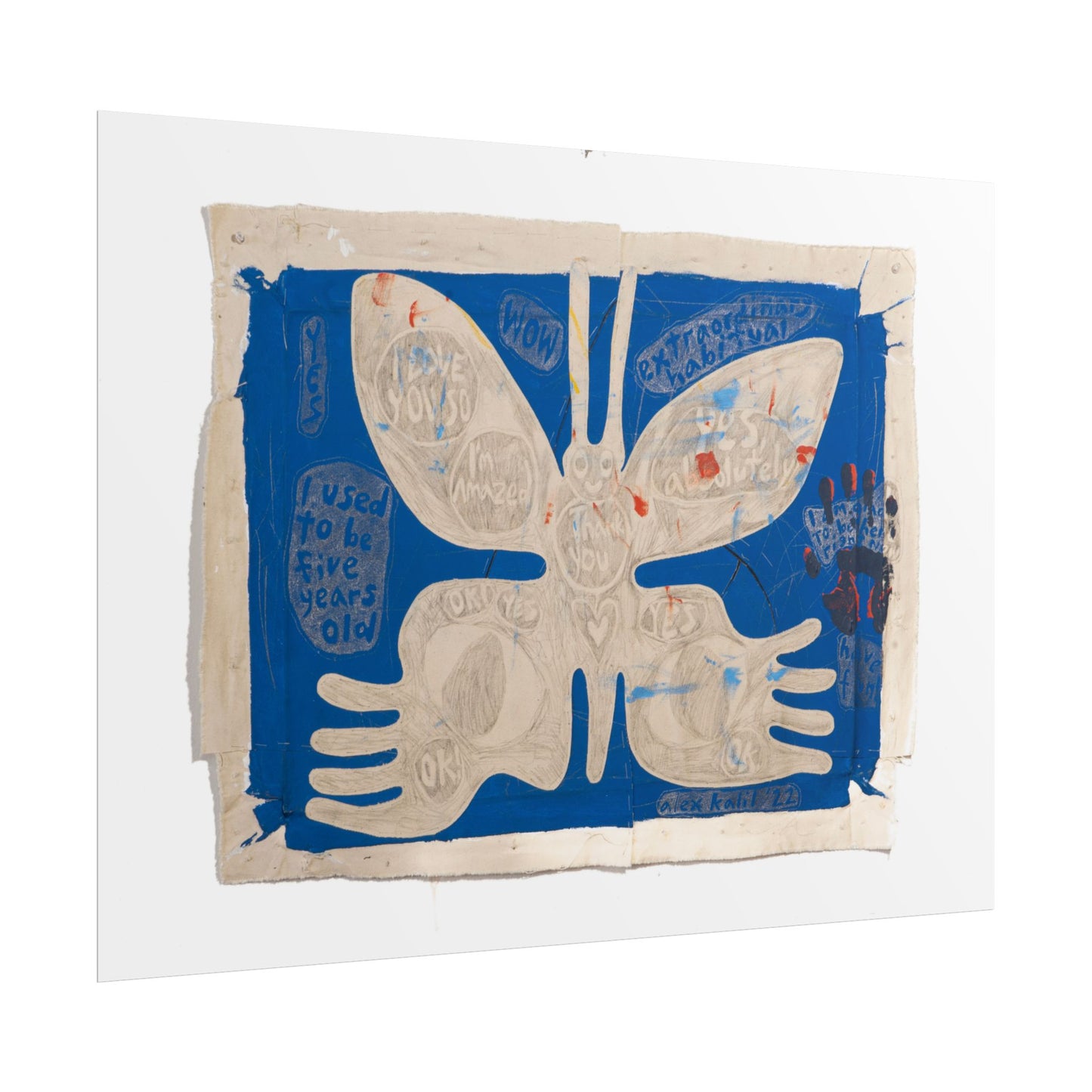 Butterfly Blue Design -Rolled Poster